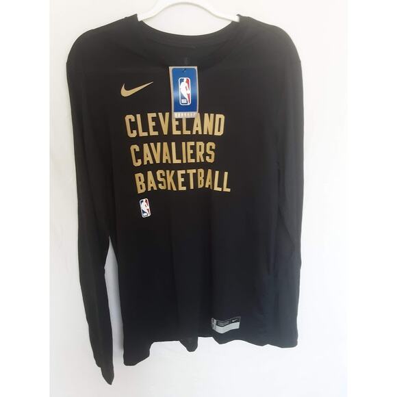 Nike NBA Cleveland Cavaliers Basketball Dri-Fit Long Sleeve Tee Men’s Medium - Picture 1 of 6